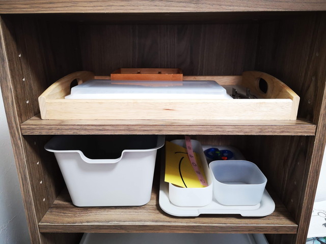 モンテッソーリ教具棚はニトリのカラボで代用可能!DIY不要でおもちゃ棚にも!